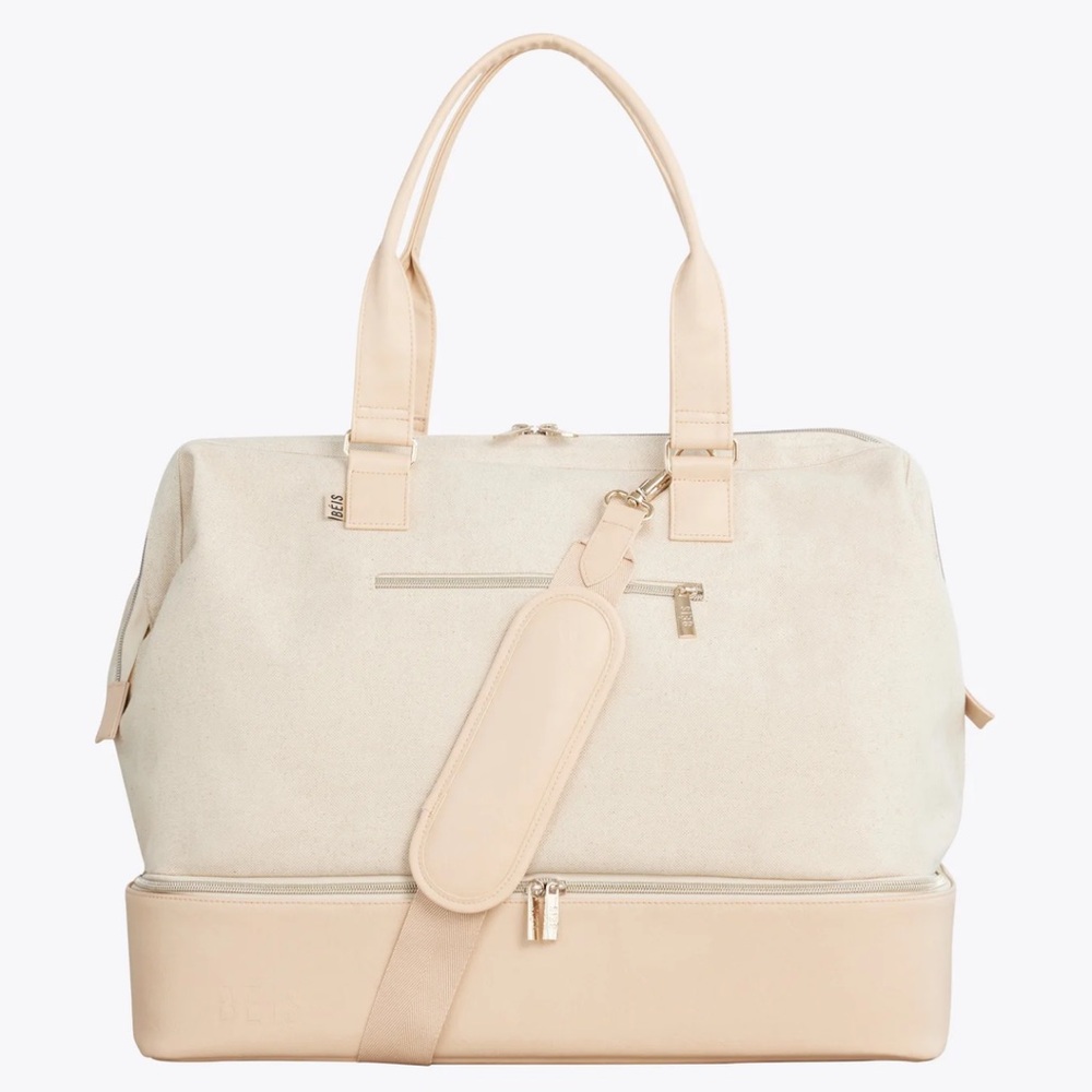 BEIS The Mini Weekender Bag in Beige